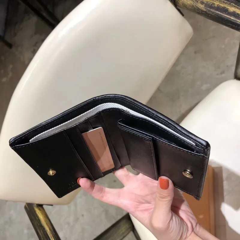 Miu Miu Black Leather Folding Wallet - Image 6