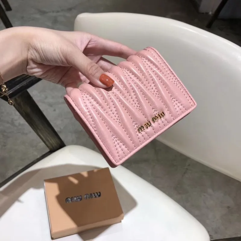 Miu Miu Pink Compact Wallet