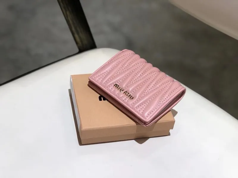 Alternative view of Miu Miu Pink Compact Wallet