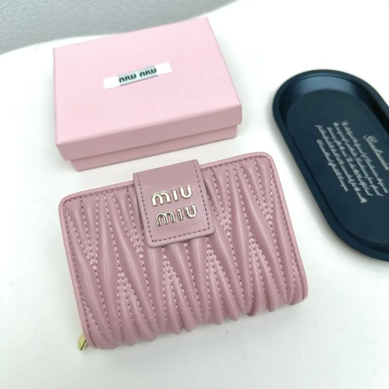 Miu Miu Pink Quilted Wallet
