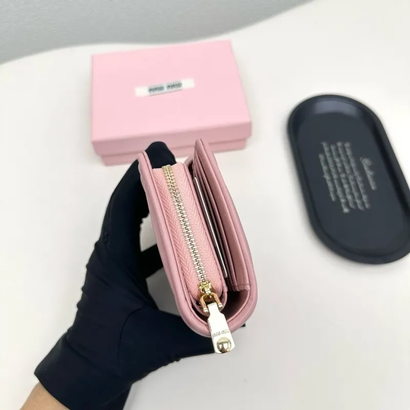 Miu Miu Pink Quilted Wallet - Image 6
