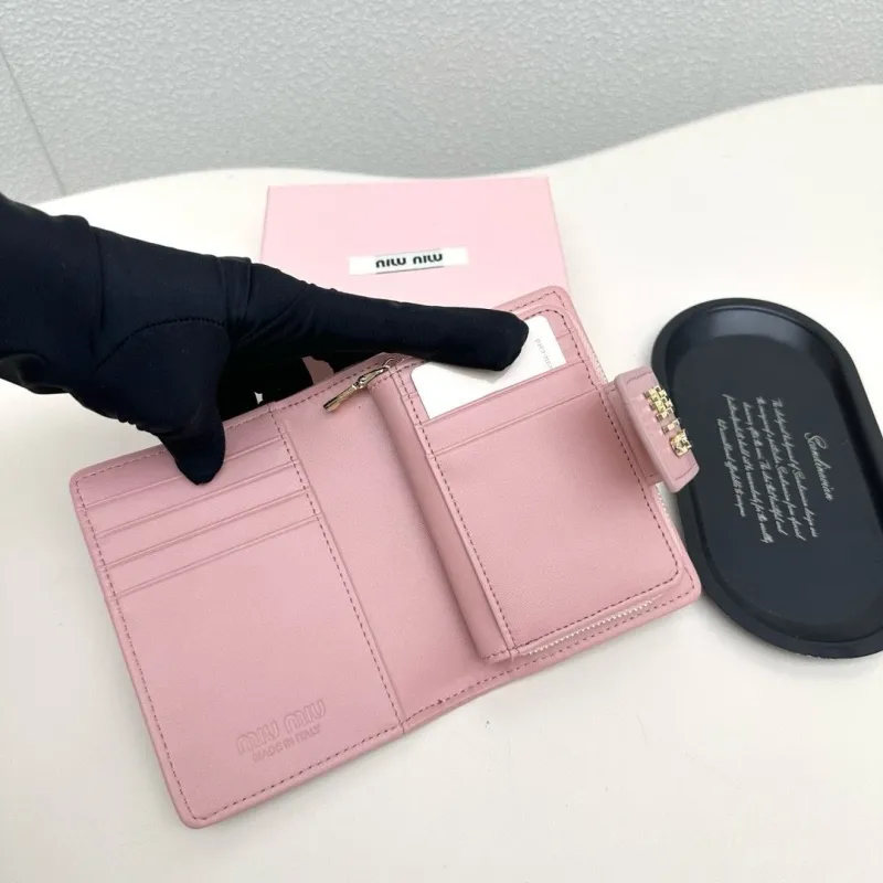 Miu Miu Pink Quilted Wallet - Image 8