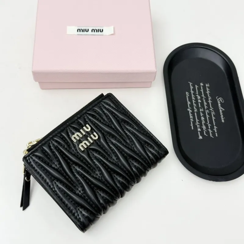 Alternative view of Miu Miu Black Quilted Leather Wallet