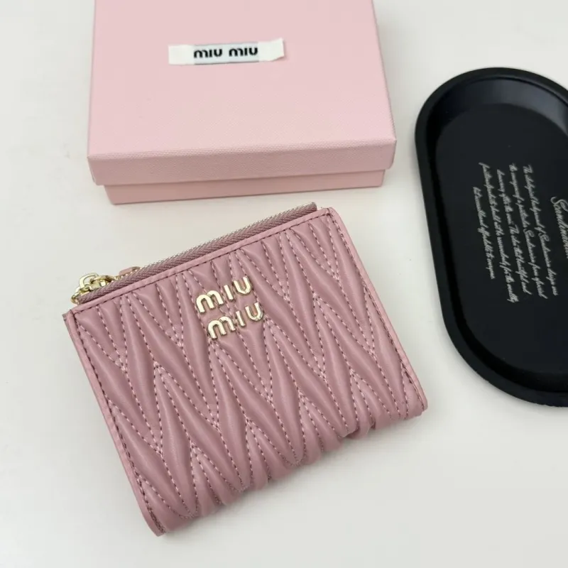 Alternative view of MIU MIU Pink Quilted Zipper Wallet