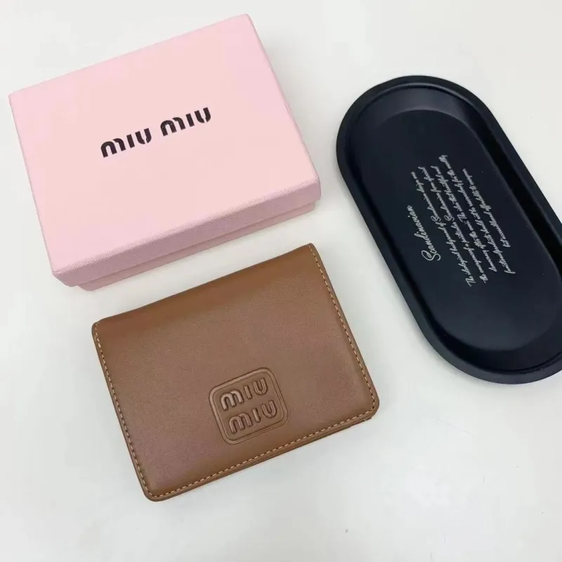 Miu Miu Brown Leather Bifold Wallet