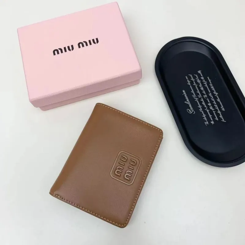 Alternative view of Miu Miu Brown Leather Bifold Wallet
