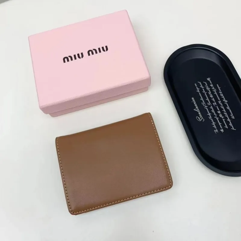 Miu Miu Brown Leather Bifold Wallet - Image 3