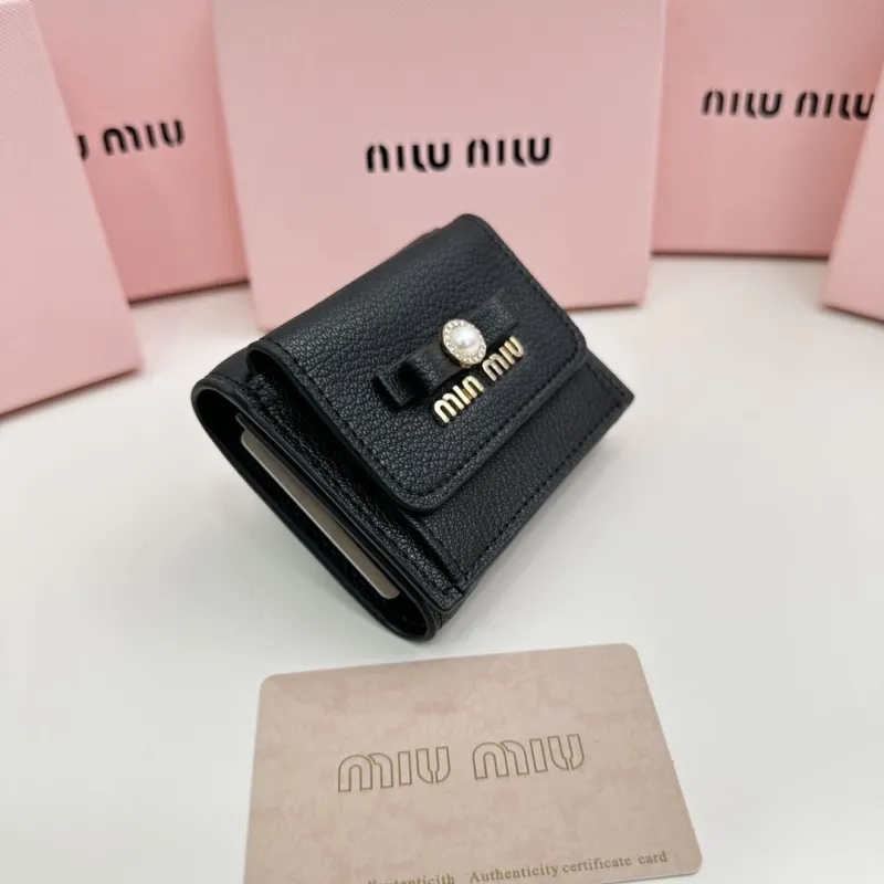 Alternative view of Miu Miu Black Leather Small Wallet