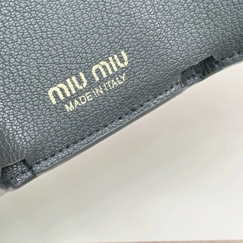 Miu Miu Black Leather Small Wallet - Image 7