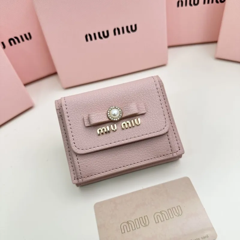 Miu Miu Pink Small Leather Wallet