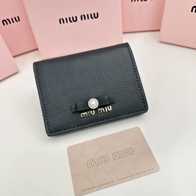 MIU MIU Black Mini Leather Wallet