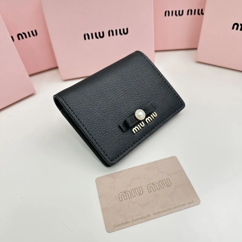 Alternative view of MIU MIU Black Mini Leather Wallet