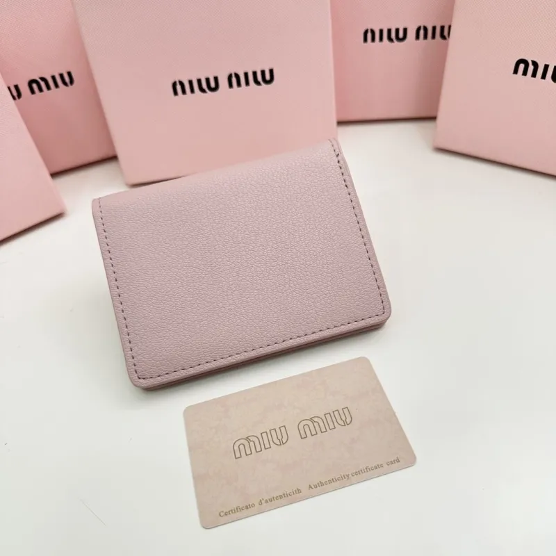 Alternative view of MIU MIU Light Pink Leather Compact Wallet