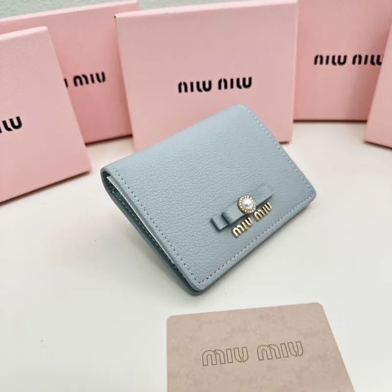 Alternative view of Miu Miu Light Blue Small Leather Wallet