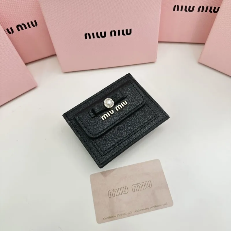 Alternative view of MIU MIU Black Card Holder Wallet