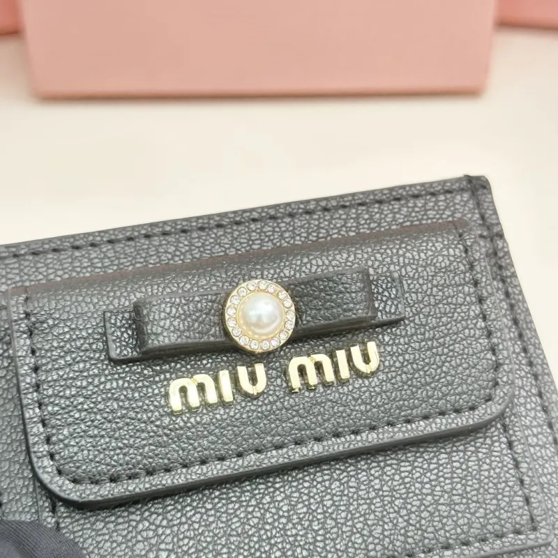 MIU MIU Black Card Holder Wallet - Image 5