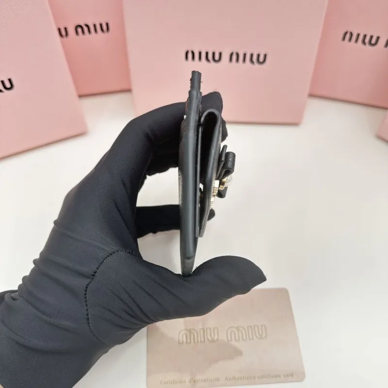 MIU MIU Black Card Holder Wallet - Image 6