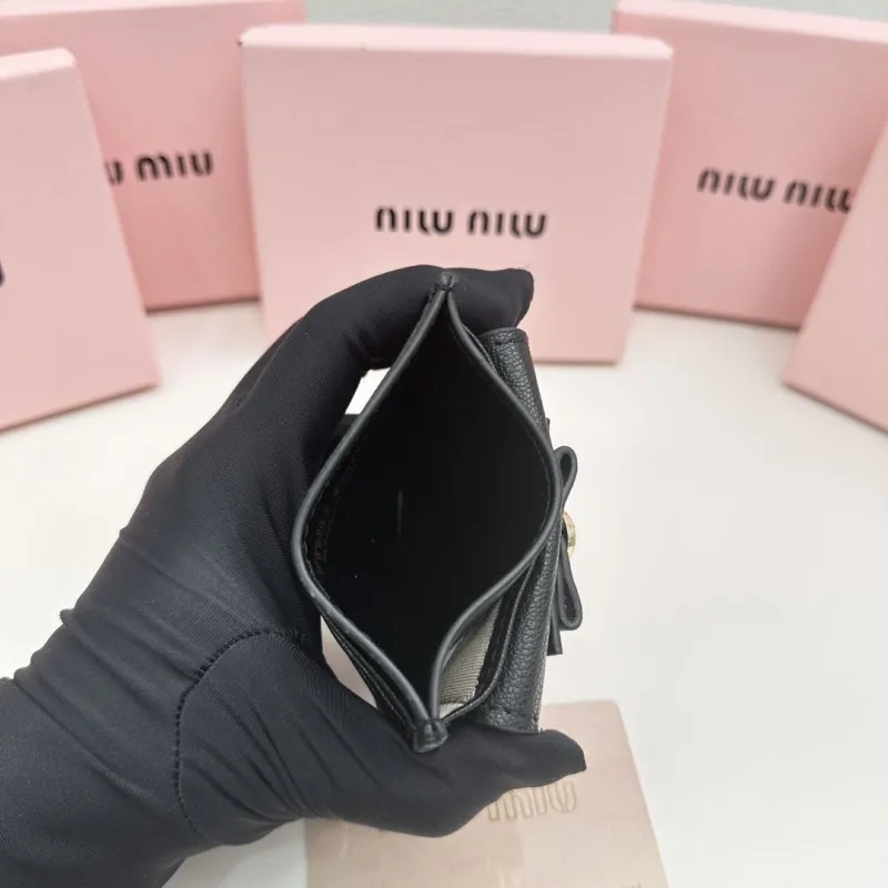 MIU MIU Black Card Holder Wallet - Image 7