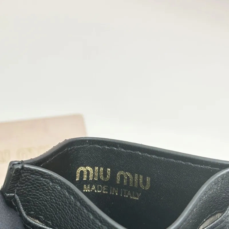 MIU MIU Black Card Holder Wallet - Image 8