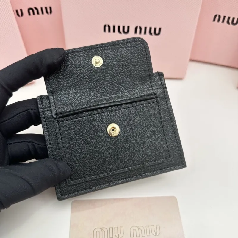 MIU MIU Black Card Holder Wallet - Image 9