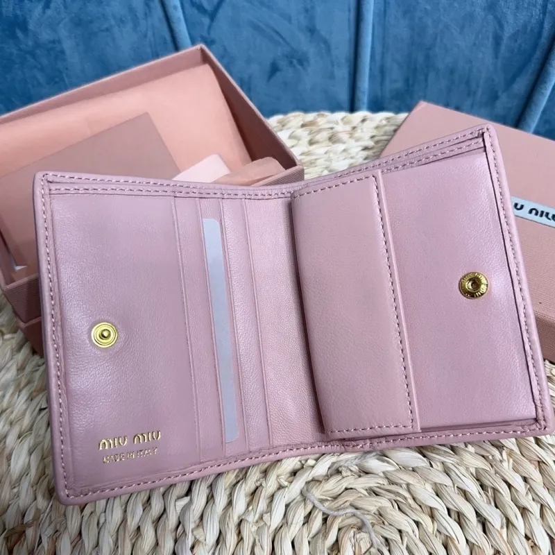 MIU MIU Pink Quilted Leather Wallet - Image 6