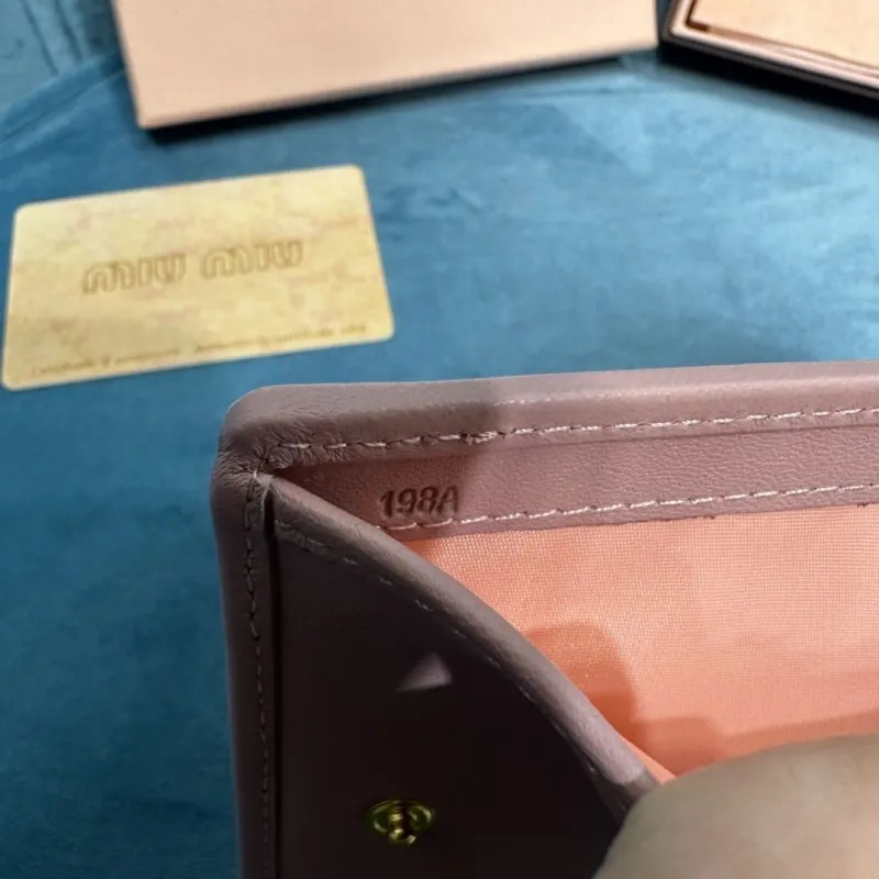 Miu Miu Pink Matelassé Compact Wallet - Image 8