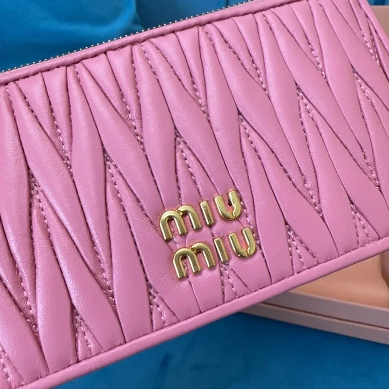 Miu Miu Pink Zip Card Holder - Image 4