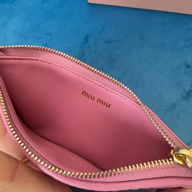 Miu Miu Pink Zip Card Holder - Image 7