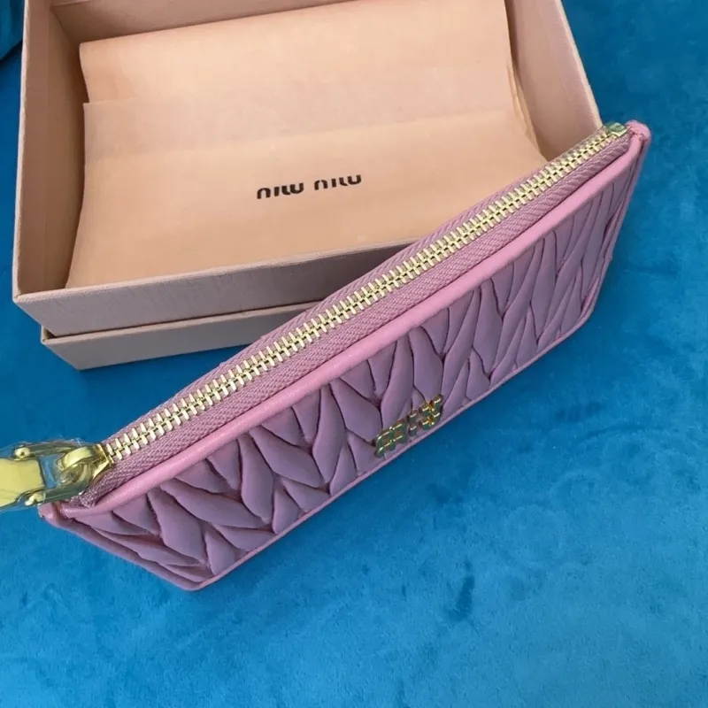 Miu Miu Pink Zip Card Holder - Image 9
