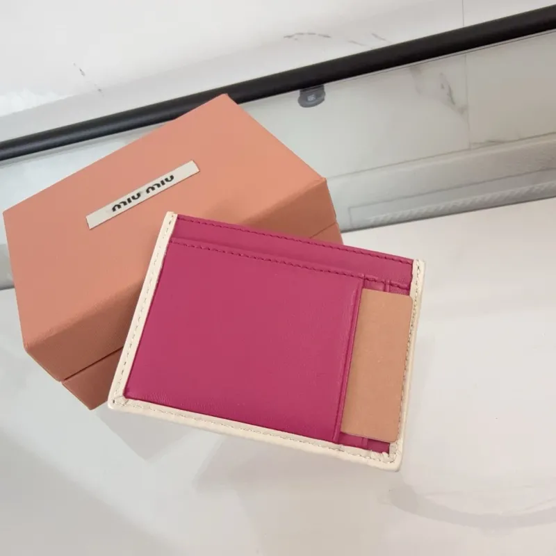 Alternative view of Miu Miu Pink Leather Card Holder