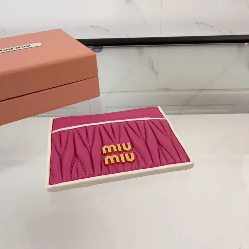 Miu Miu Pink Leather Card Holder - Image 6
