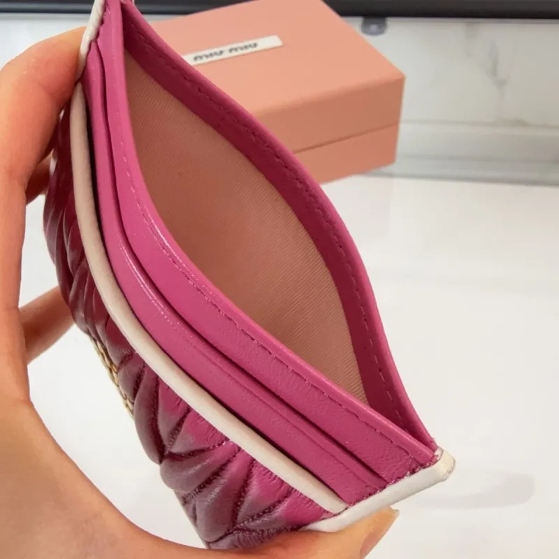 Miu Miu Pink Leather Card Holder - Image 8