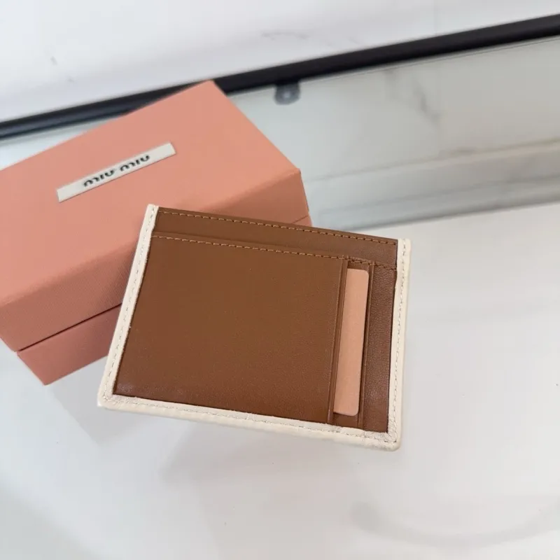 Alternative view of Miu Miu Brown Leather Card Holder
