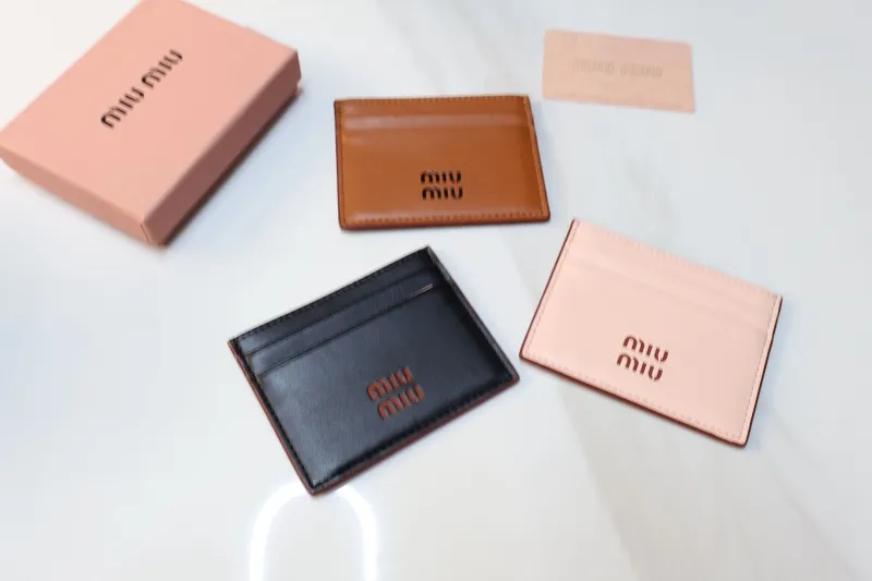 Alternative view of Miu Miu Leather Card Holder Wallet