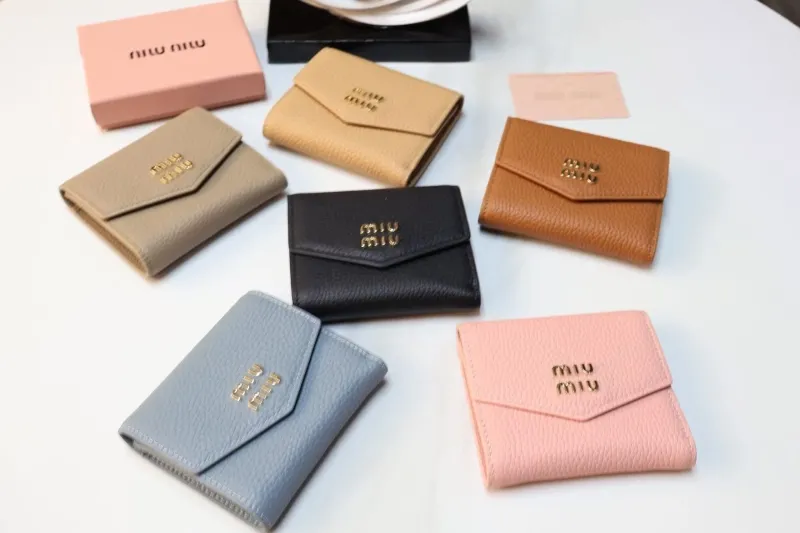 MIU MIU Women's Leather Compact Wallet - Image 4