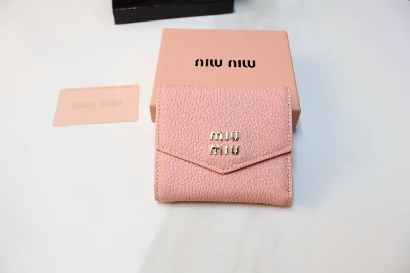 MIU MIU Women's Leather Compact Wallet - Image 7