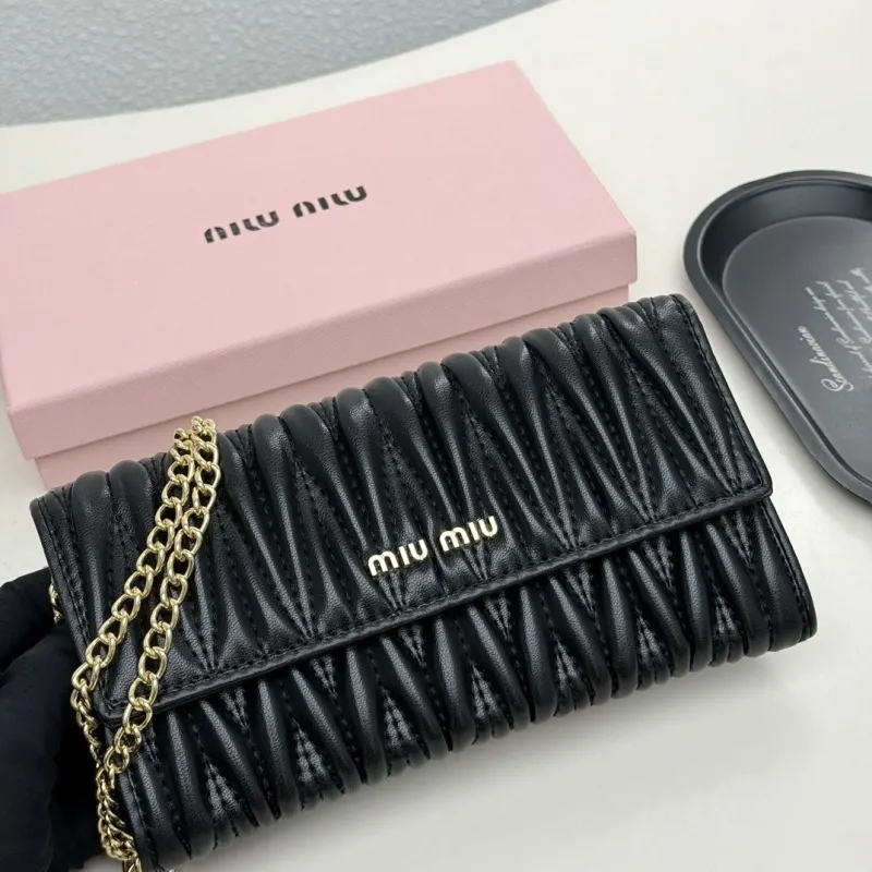 Alternative view of Miu Miu Black Chain Wallet Bag 136