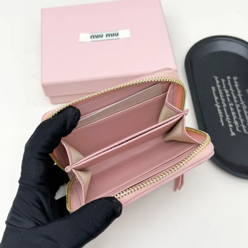 Miu Miu Pink Quilted Zip Wallet - Image 8