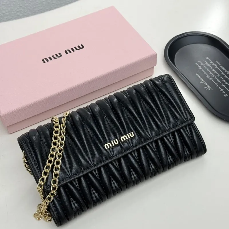 Miu Miu Black Chain Wallet Bag