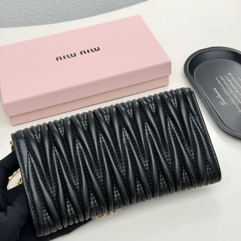 Miu Miu Black Chain Wallet Bag - Image 4