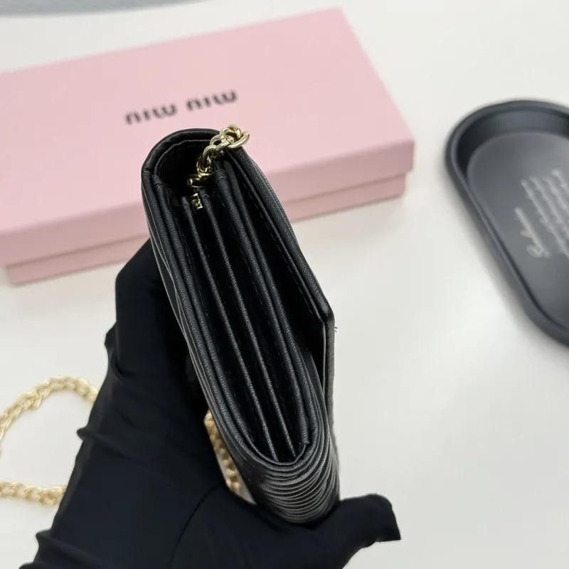 Miu Miu Black Chain Wallet Bag - Image 5