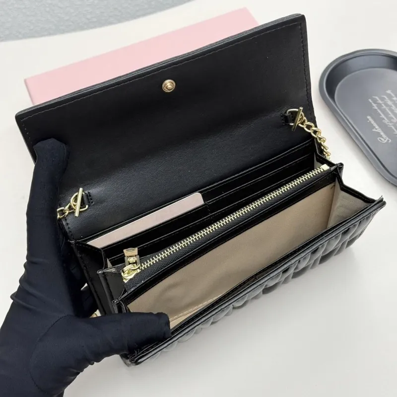 Miu Miu Black Chain Wallet Bag - Image 8