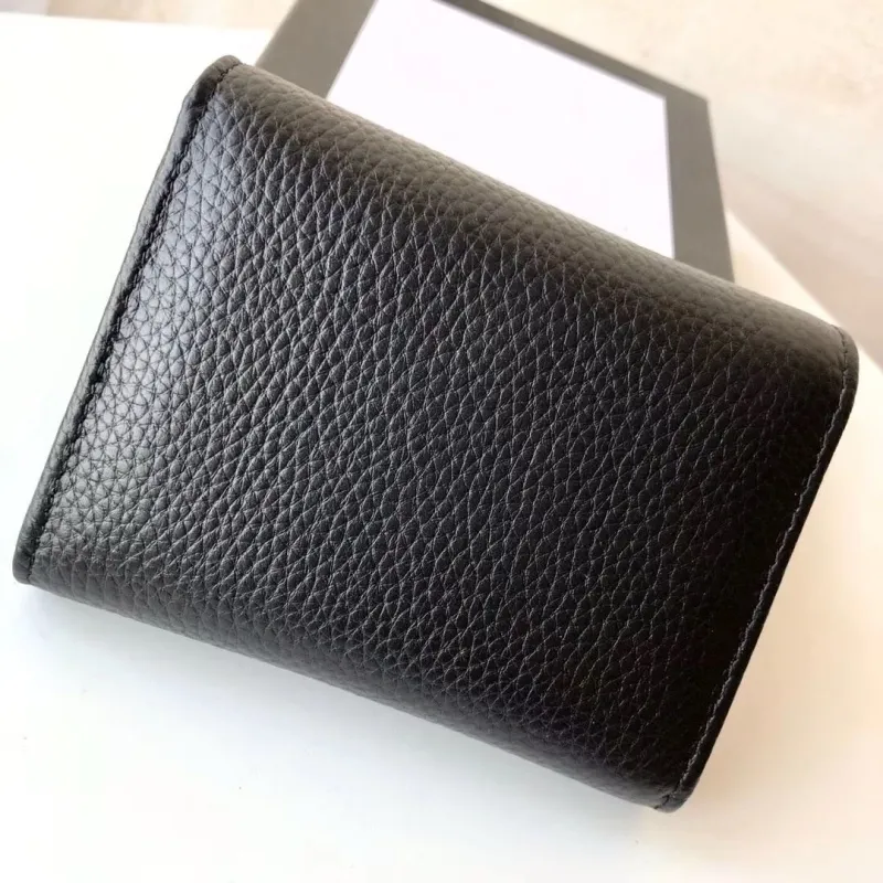 Gucci Black Leather Trifold Wallet - Image 5
