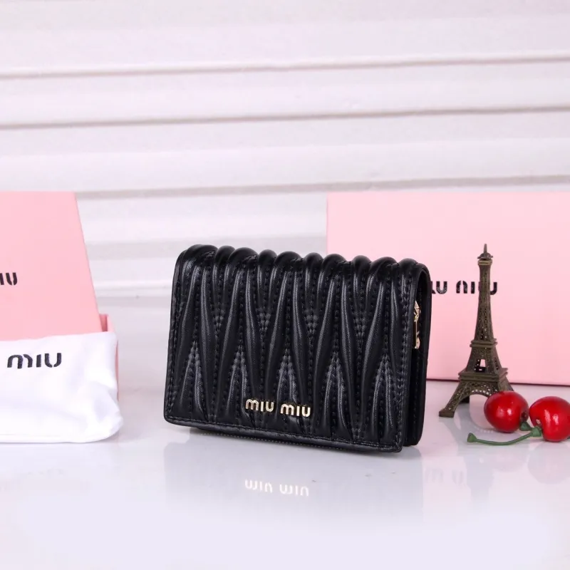 Alternative view of Miu Miu Black Quilted Wallet 165