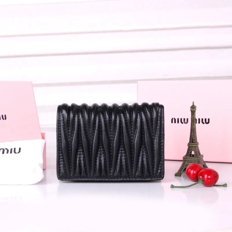 Miu Miu Black Quilted Wallet 165 - Image 3