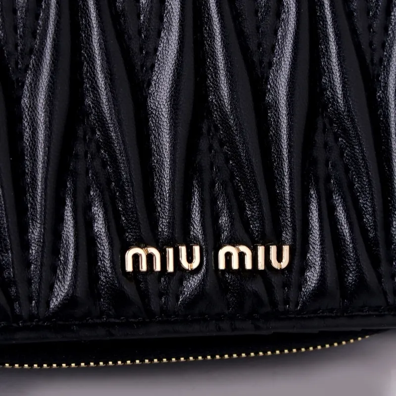 Miu Miu Black Quilted Wallet 165 - Image 9