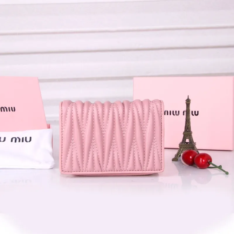 Alternative view of MIU MIU Pink Quilted Leather Wallet