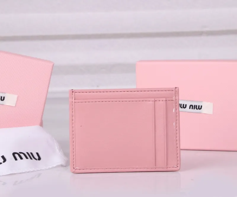MIU MIU Pink Quilted Card Holder Wallet - Image 4