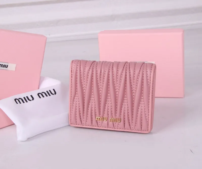 Alternative view of MIU MIU Pink Quilted Leather Wallet