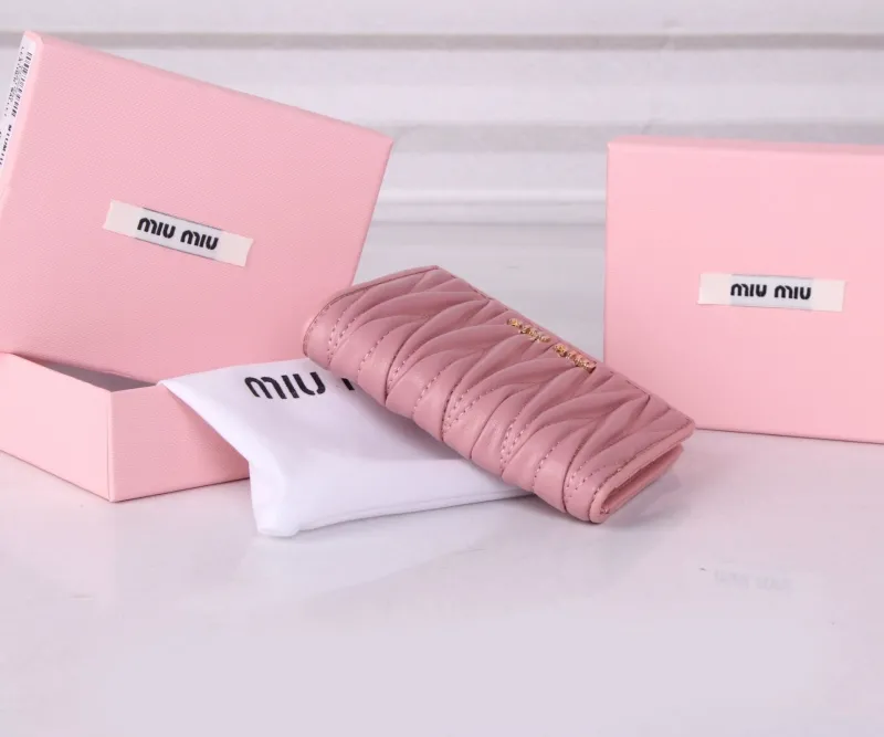 MIU MIU Pink Quilted Leather Wallet - Image 6